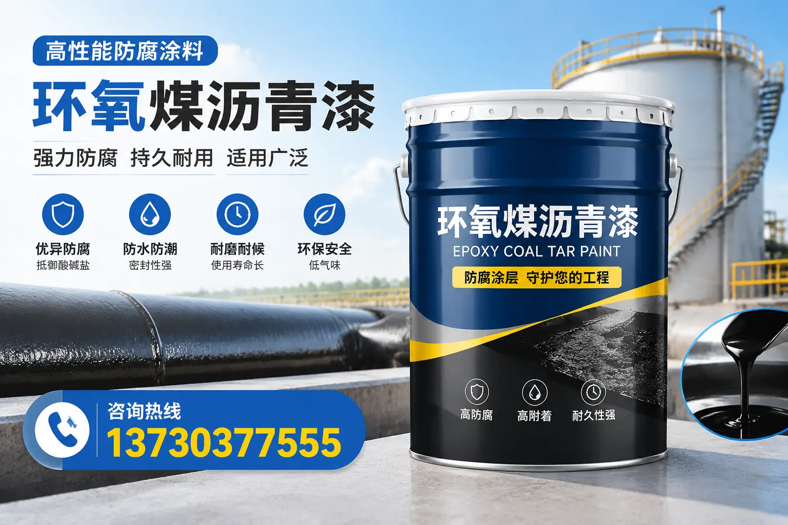 环氧煤沥青漆的耐久性分析，适合建平的使用场景